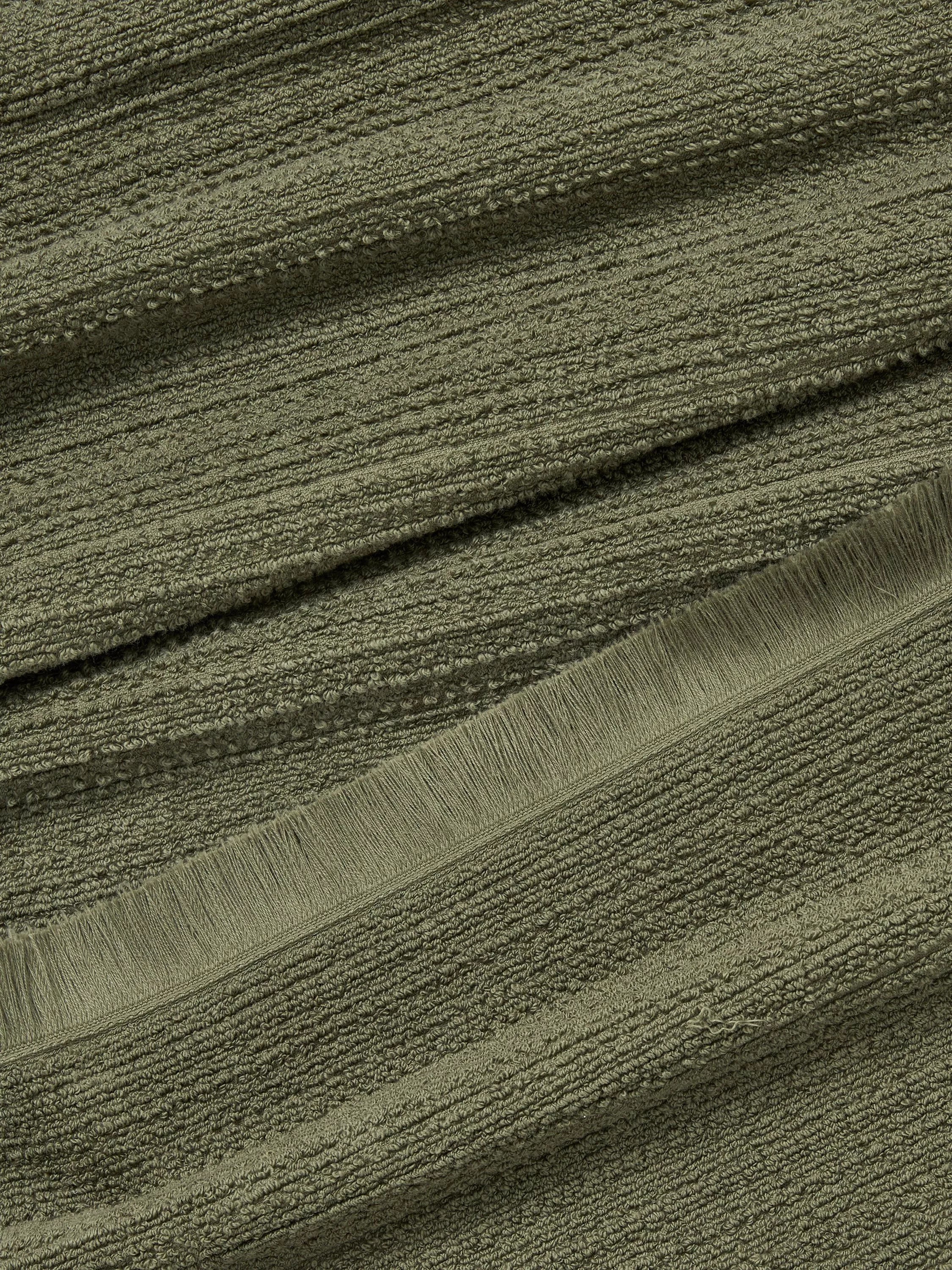 John Lewis Textured Fringed Towels cotton blend, UK version