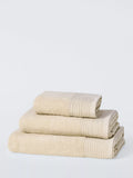 John Lewis pleated linen border natural bath sheet towel, UK version