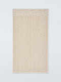 John Lewis pleated linen border natural bath sheet towel, UK version
