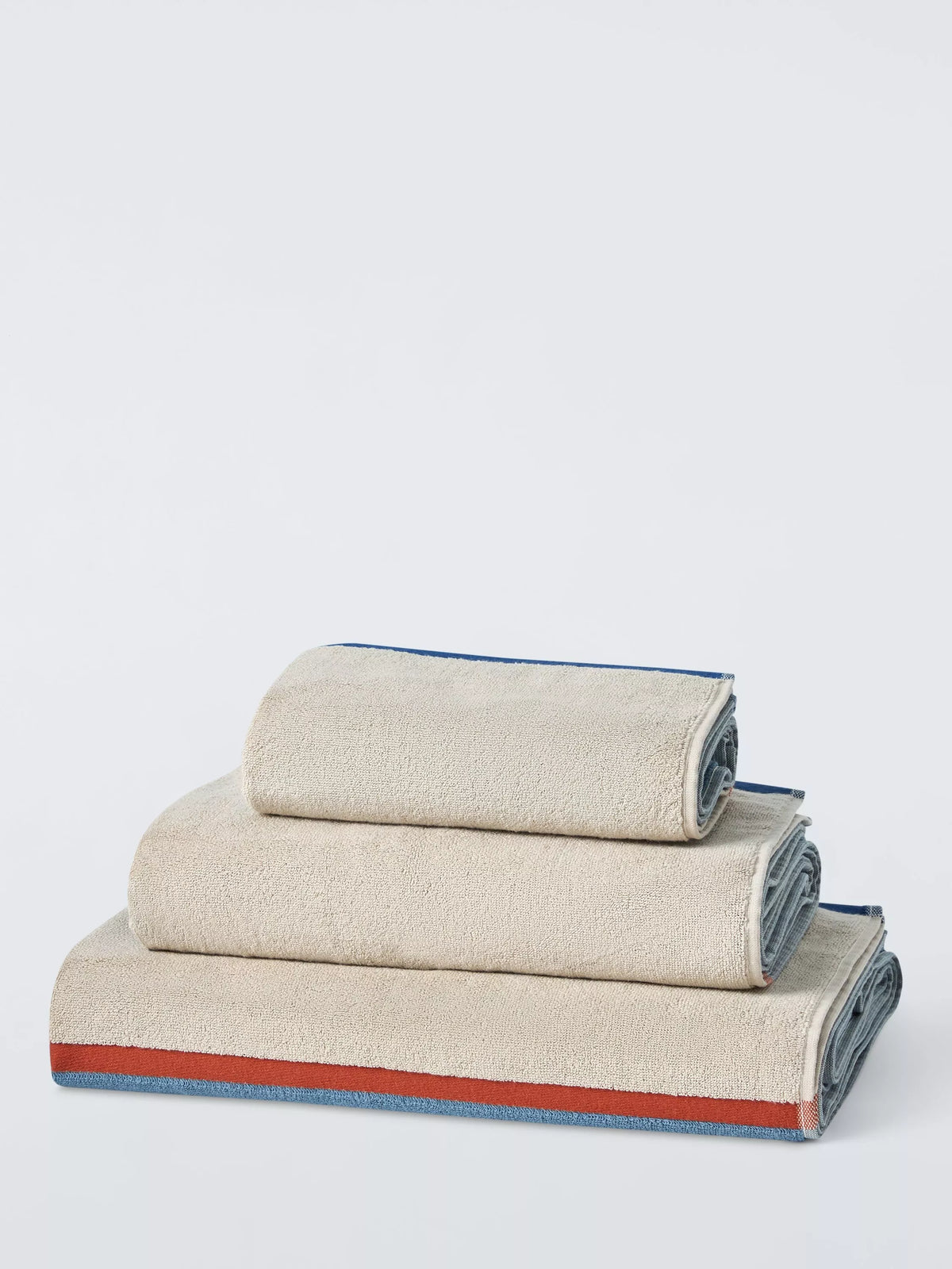 John Lewis Block Stripe cotton towels 600gsm, UK version