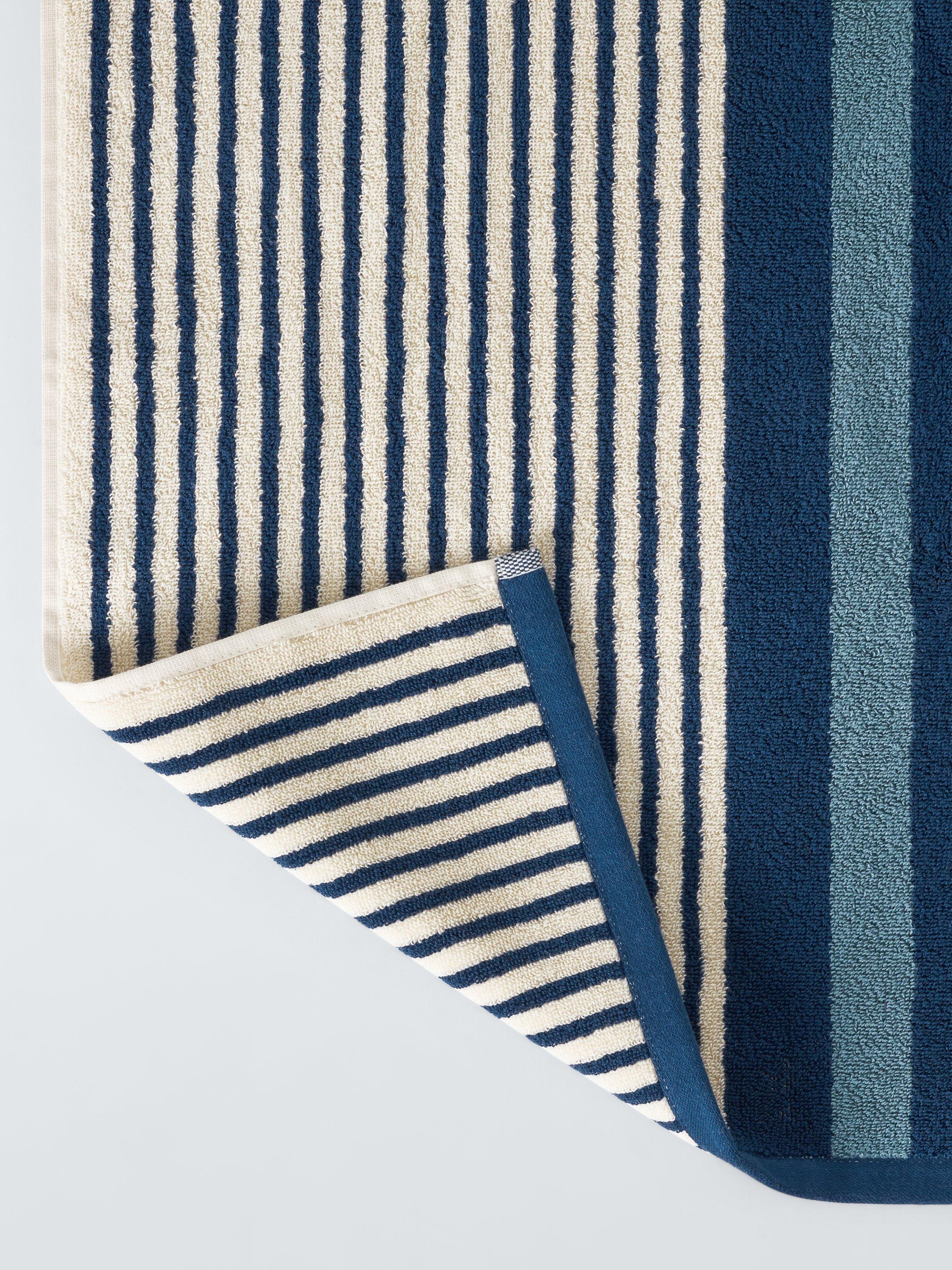 John Lewis Harlyn Stripe Towels blue, UK version
