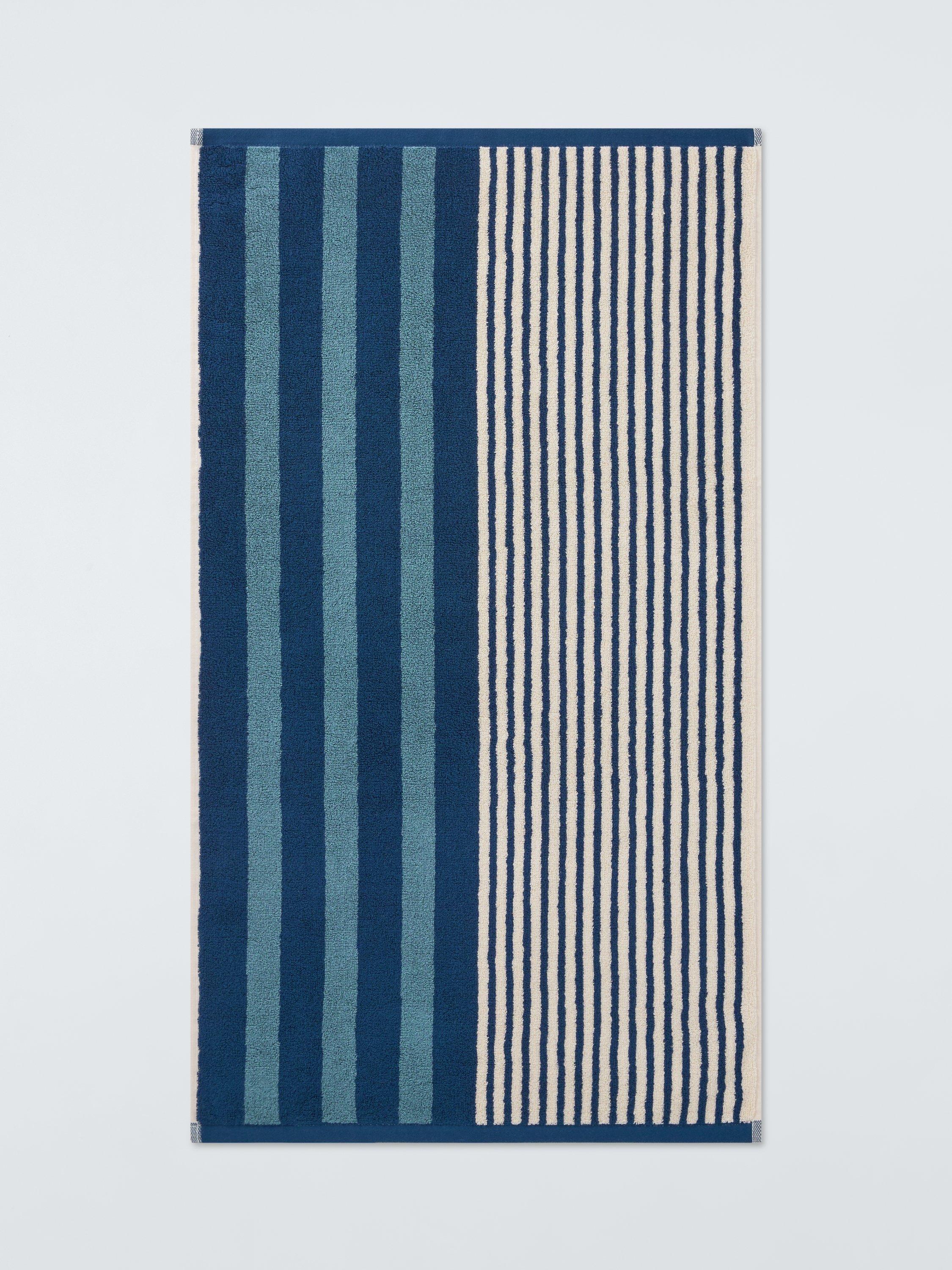 John Lewis Harlyn Stripe Towels blue, UK version