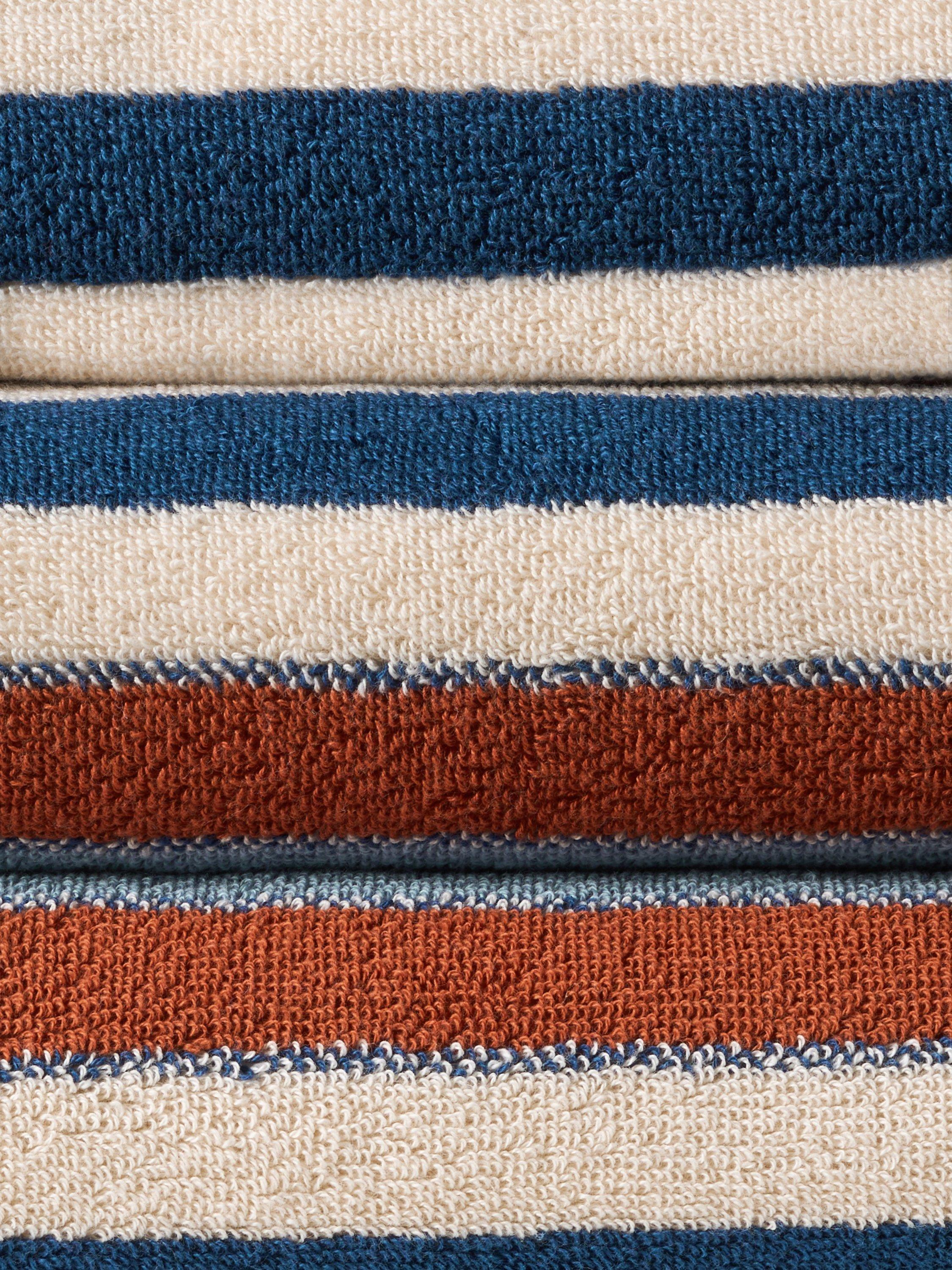 John Lewis Polzeath stripe towels blue/multi, imported from the UK