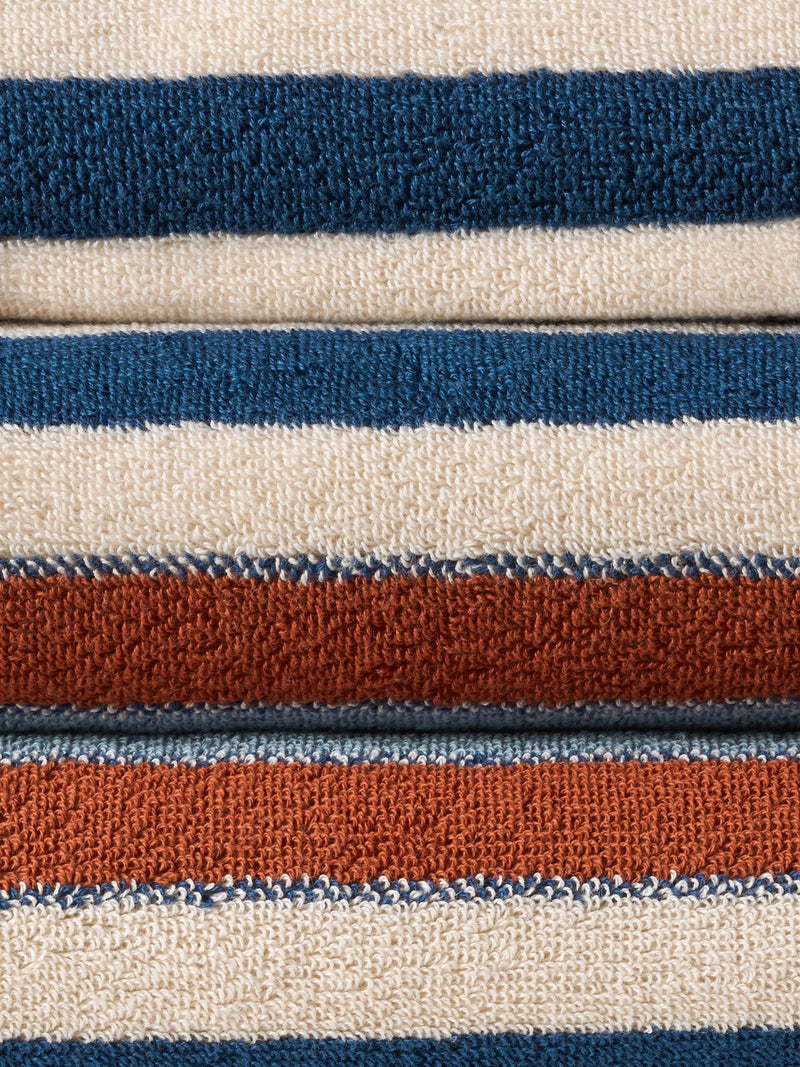 John Lewis Polzeath stripe towels blue/multi, imported from the UK