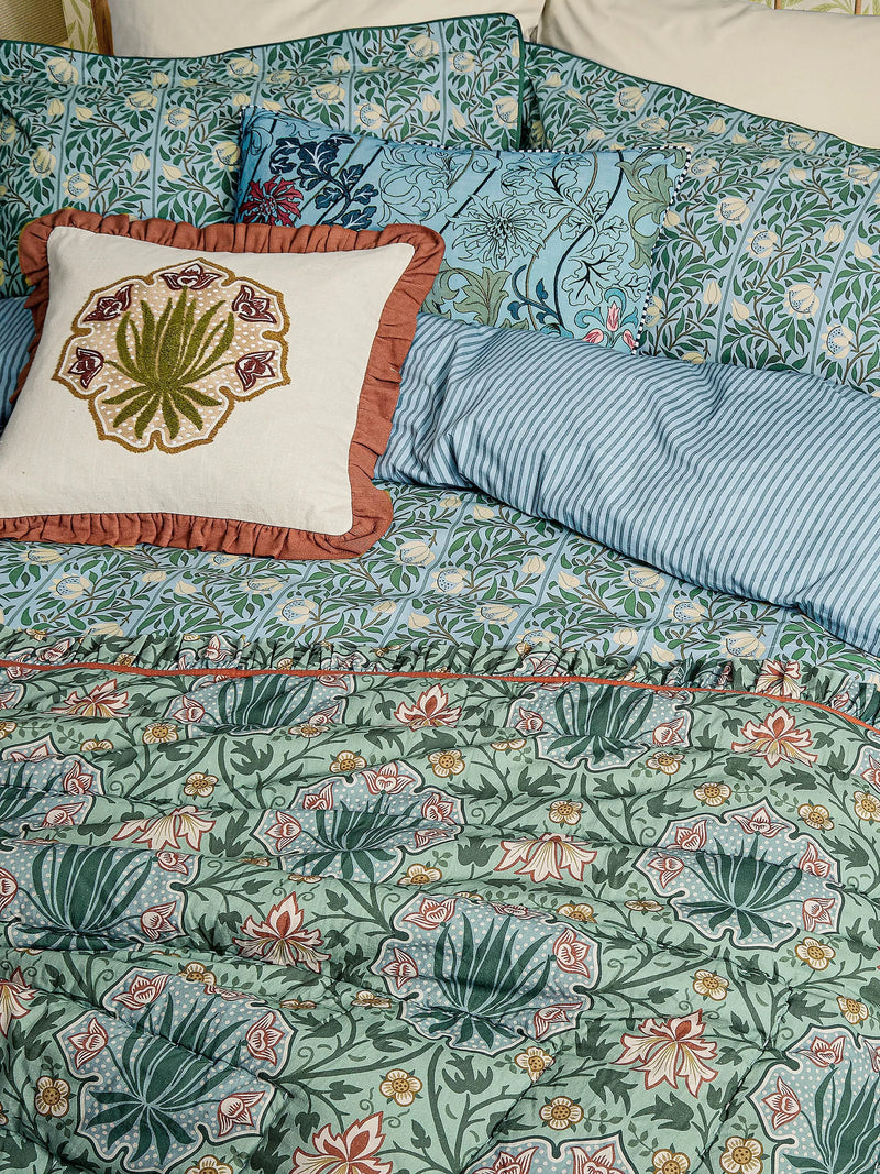 Morris & Co. Peony duvet cover set double size 200 thread count, UK version