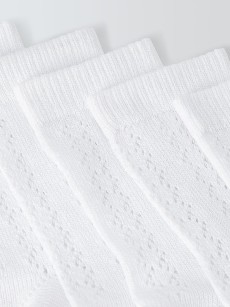 John Lewis kids cotton-rich socks white pack of 5 - British product