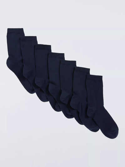 John Lewis John Lewis Kids' Cotton Rich Ankle Socks Pack of 7- Buy online at McGrocer