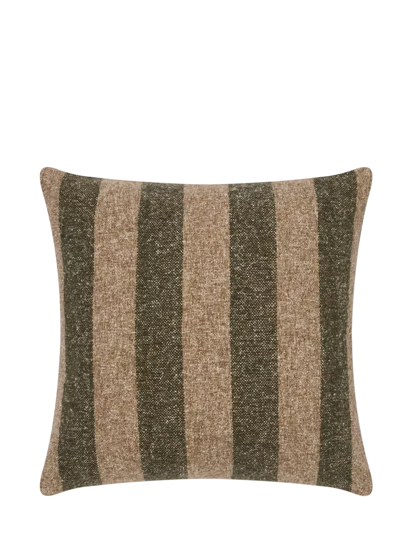 Piglet in Bed Flecked Stripe Wool Cushion Cover 50 x 50cm