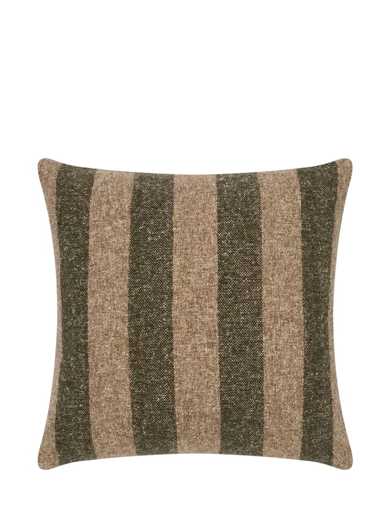 Piglet in Bed Flecked Stripe Wool Cushion Cover 50 x 50cm