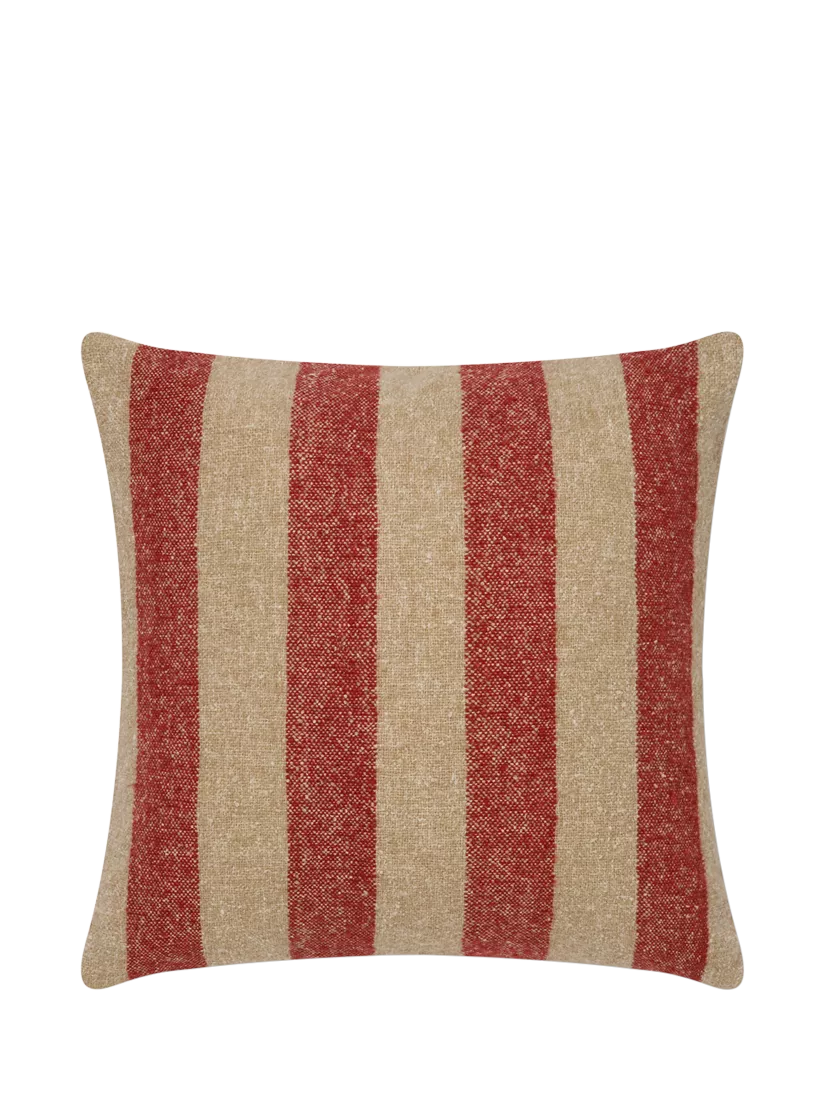 Piglet in Bed Flecked Stripe Wool Cushion Cover 50 x 50cm