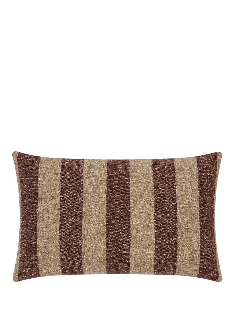 Piglet in Bed flecked stripe wool cushion cover 60x40cm (British brand)