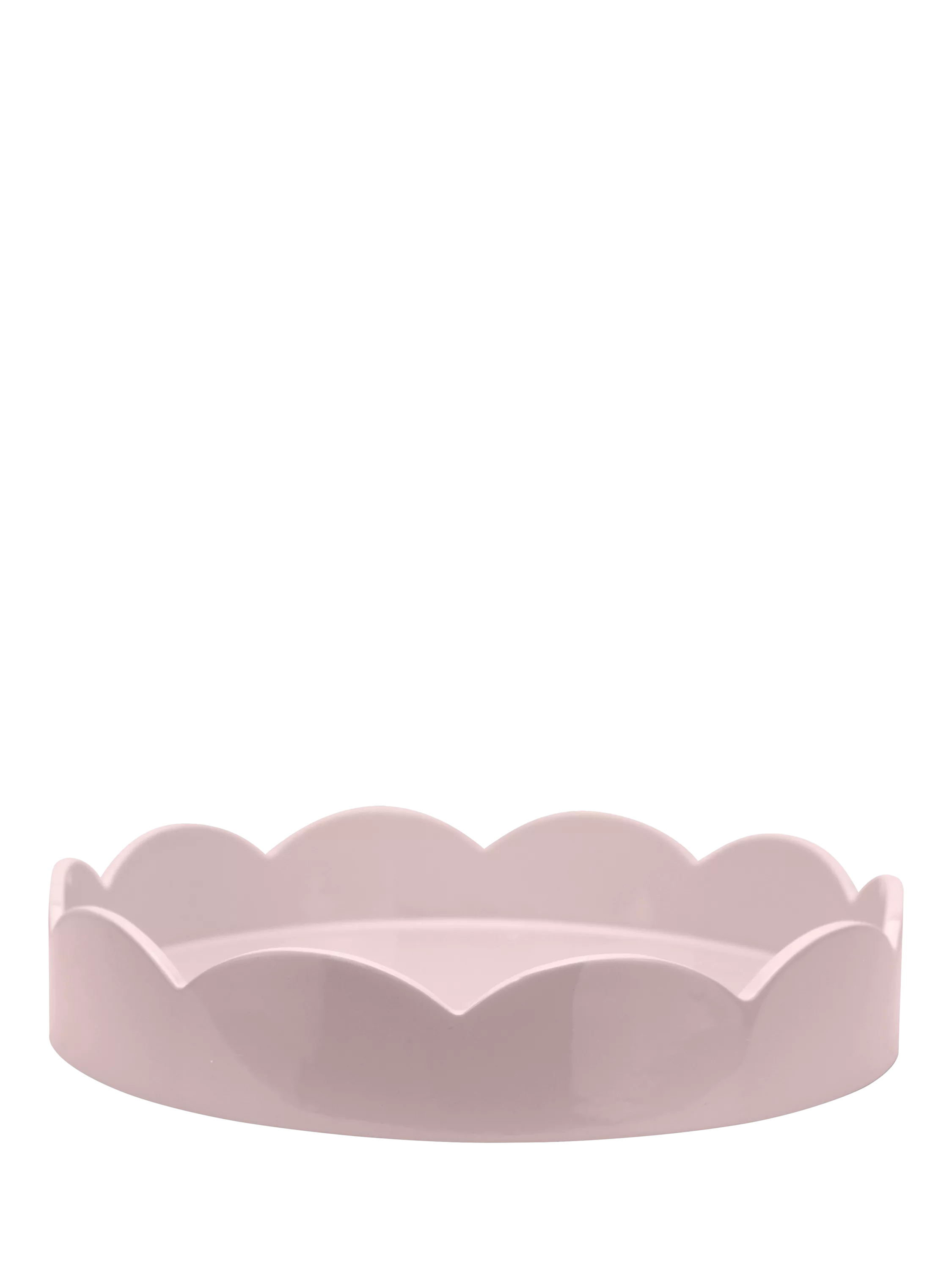 Addison Ross Scallop Lacquer Round Tray, 22cm