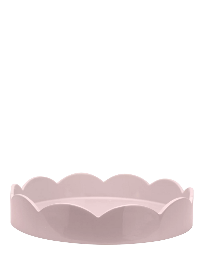 Addison Ross Scallop Lacquer Round Tray, 22cm