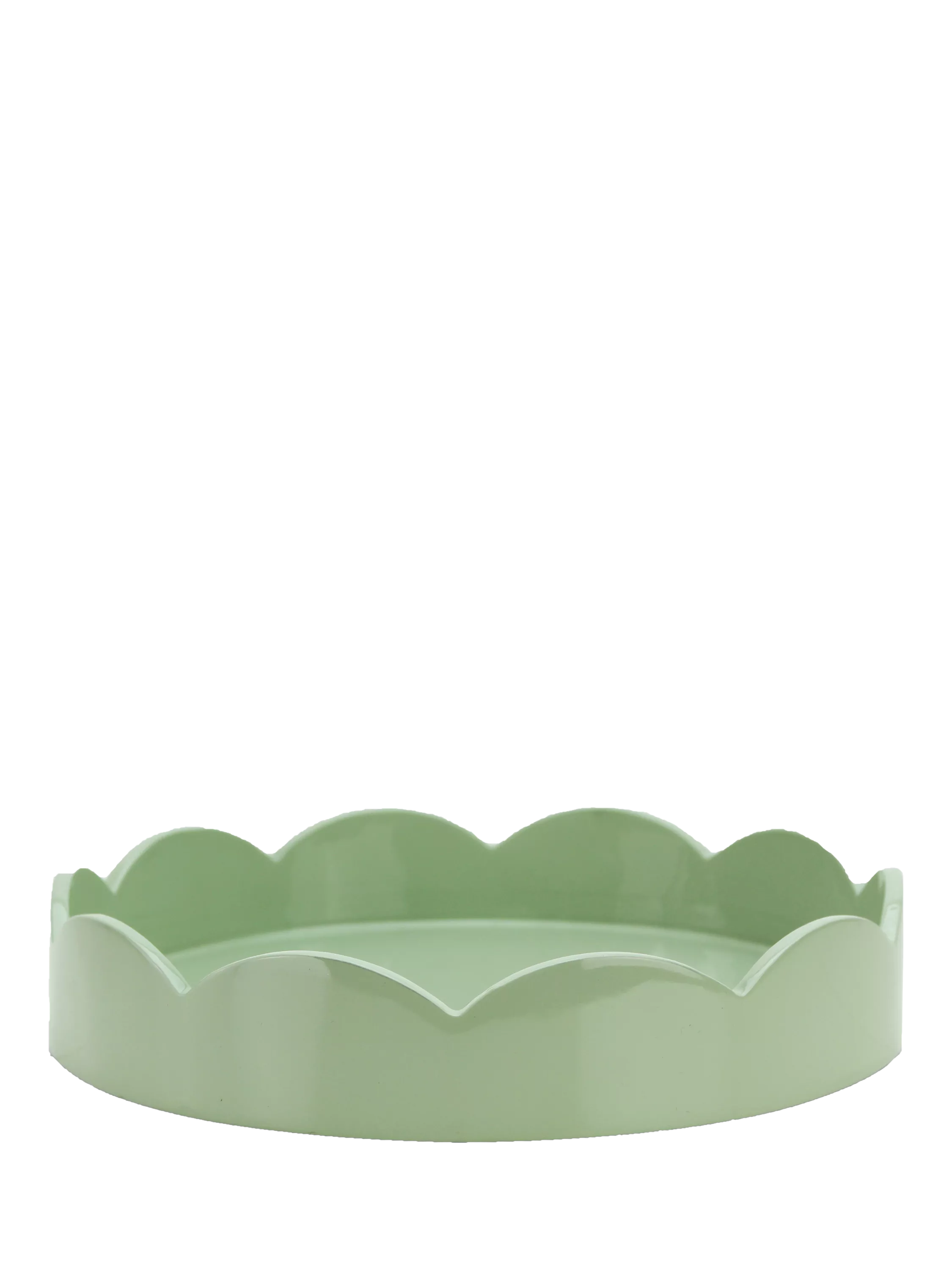 Addison Ross Scallop Lacquer Round Tray, 22cm