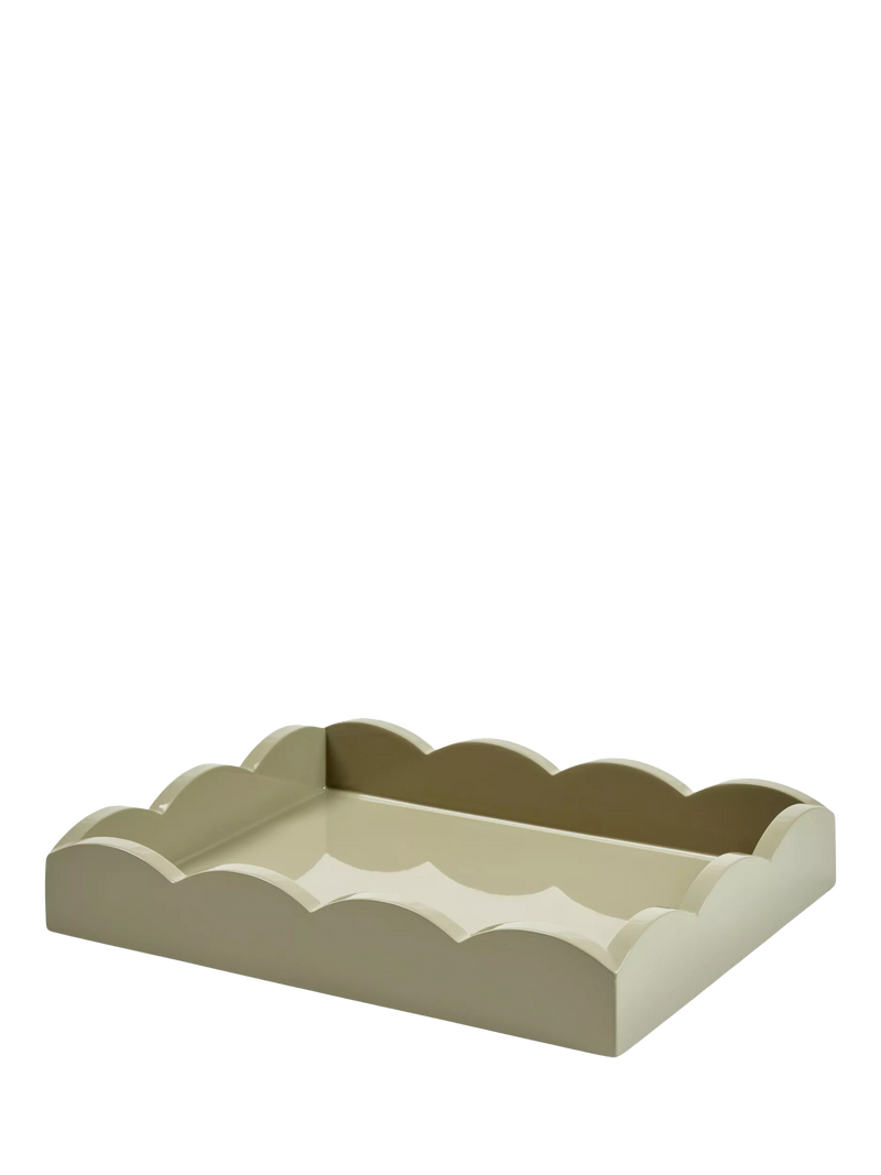 Addison Ross Scallop Lacquer Tray, Chiffon, 28cm