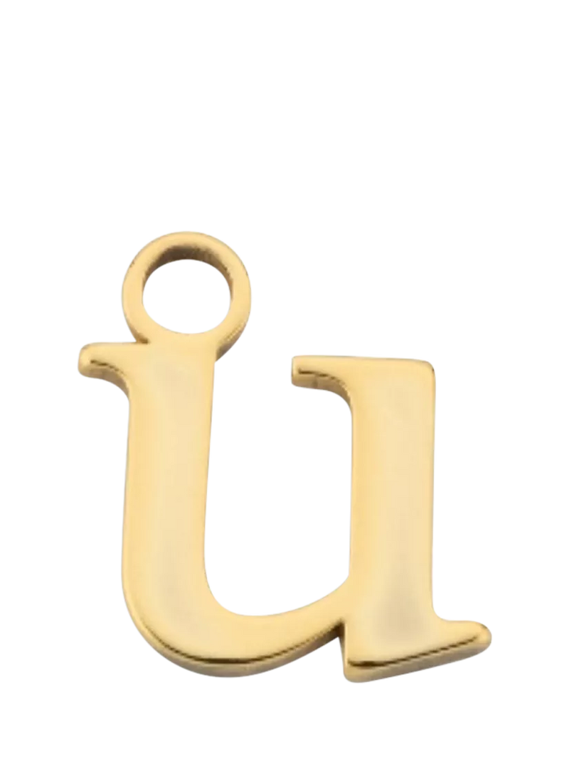frkl. Lower Case Initial Charm, Gold, U