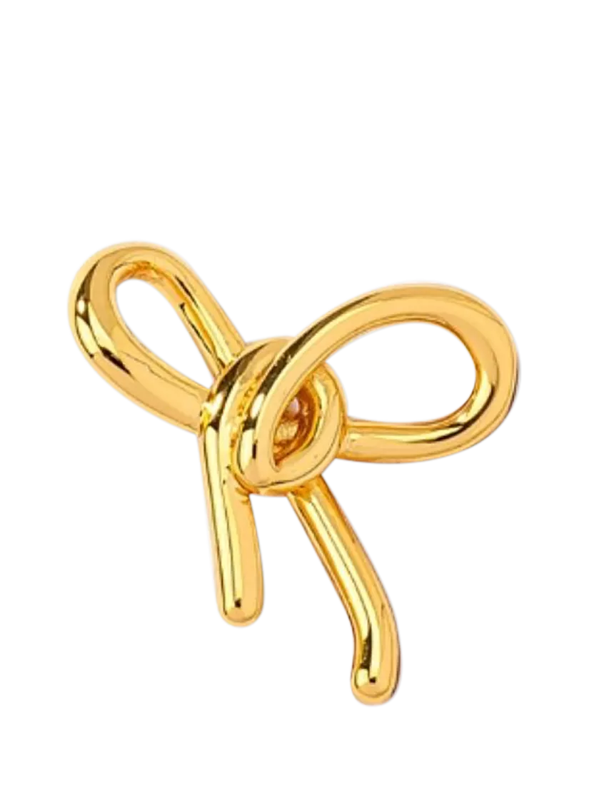 frkl. Damson Madder bow charm 18ct gold plated, UK version