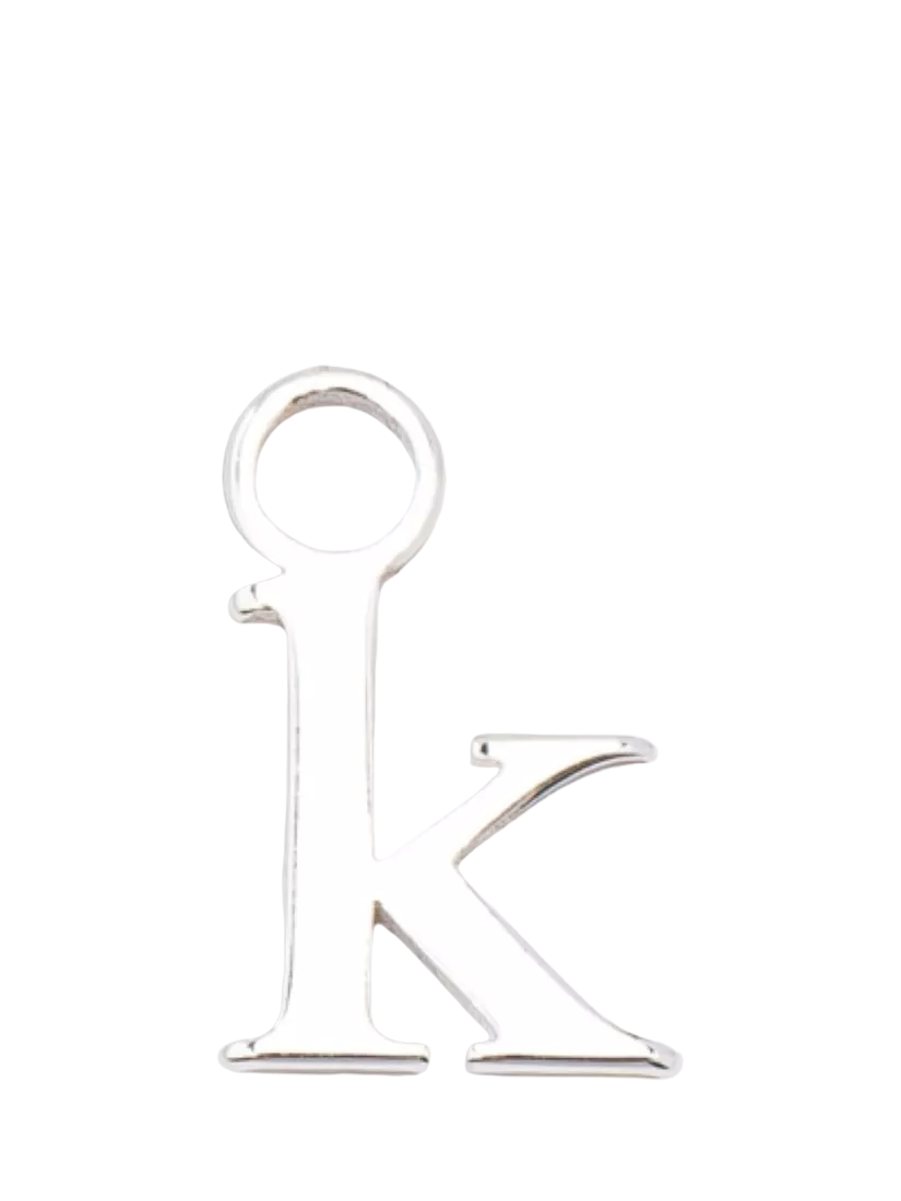 frkl. Lower Case Initial Charm, Silver, K
