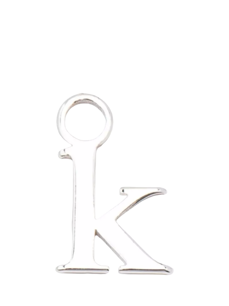 frkl. Lower Case Initial Charm, Silver, K