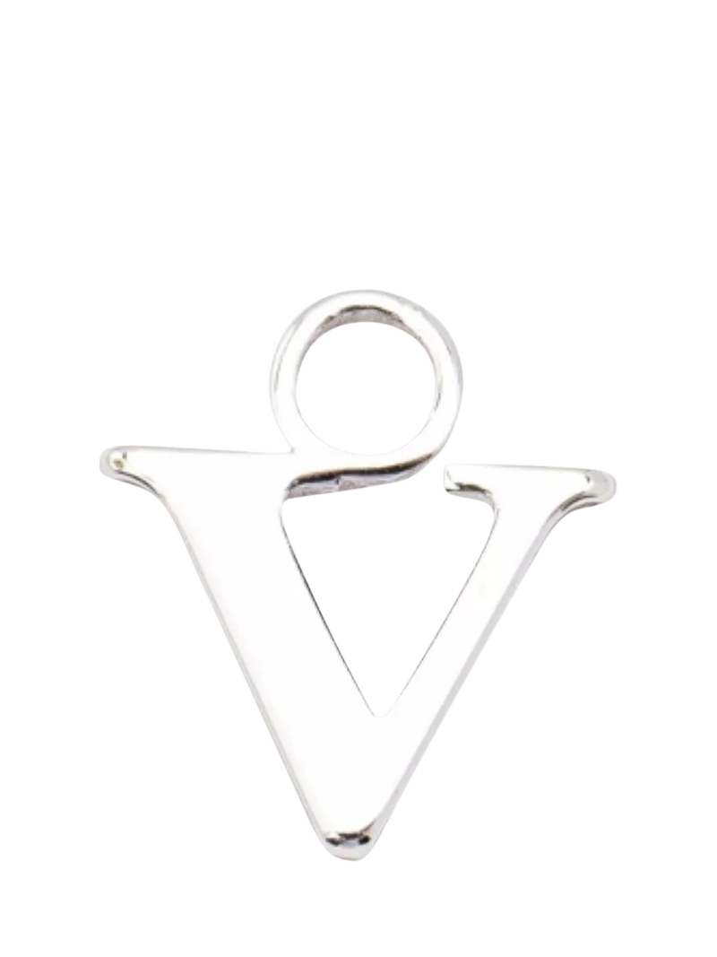 frkl. Lower Case Initial Charm, Silver, V