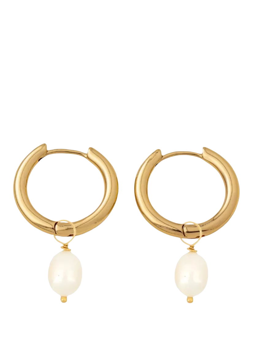 frkl. Pearl Stack Hoop Earrings, Gold