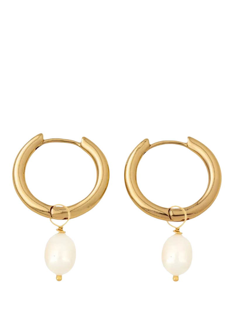 frkl. Pearl Stack Hoop Earrings, Gold