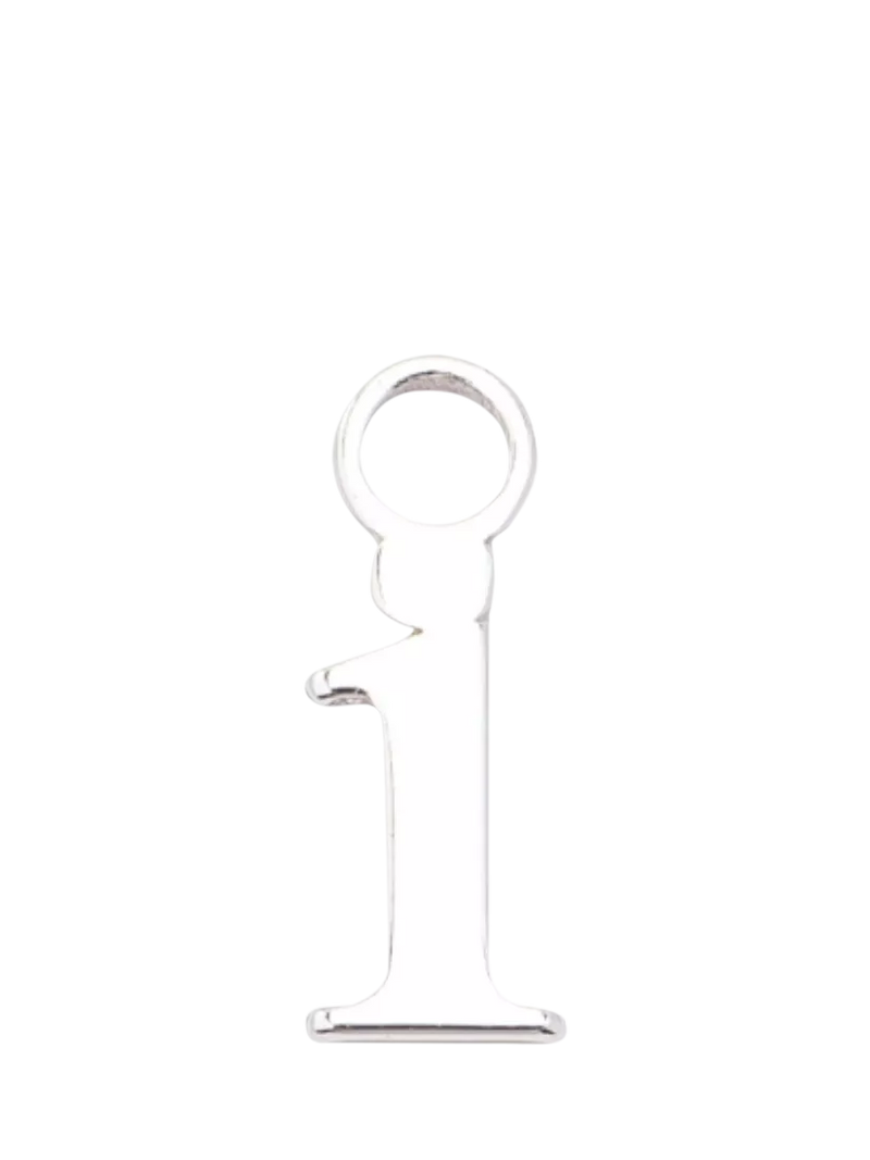 frkl. Lower Case Initial Charm, Silver, I