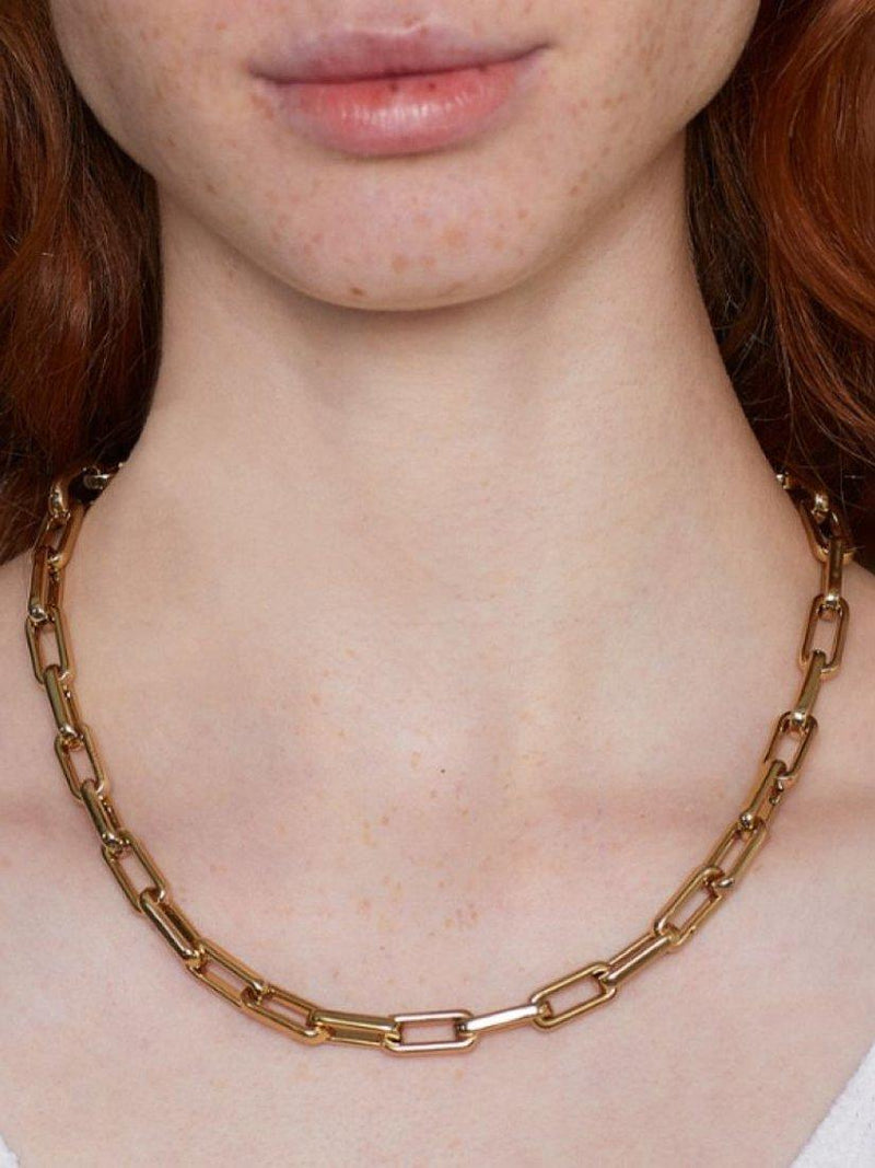 frkl. chunky mega necklace gold plated brass 46cm, UK version