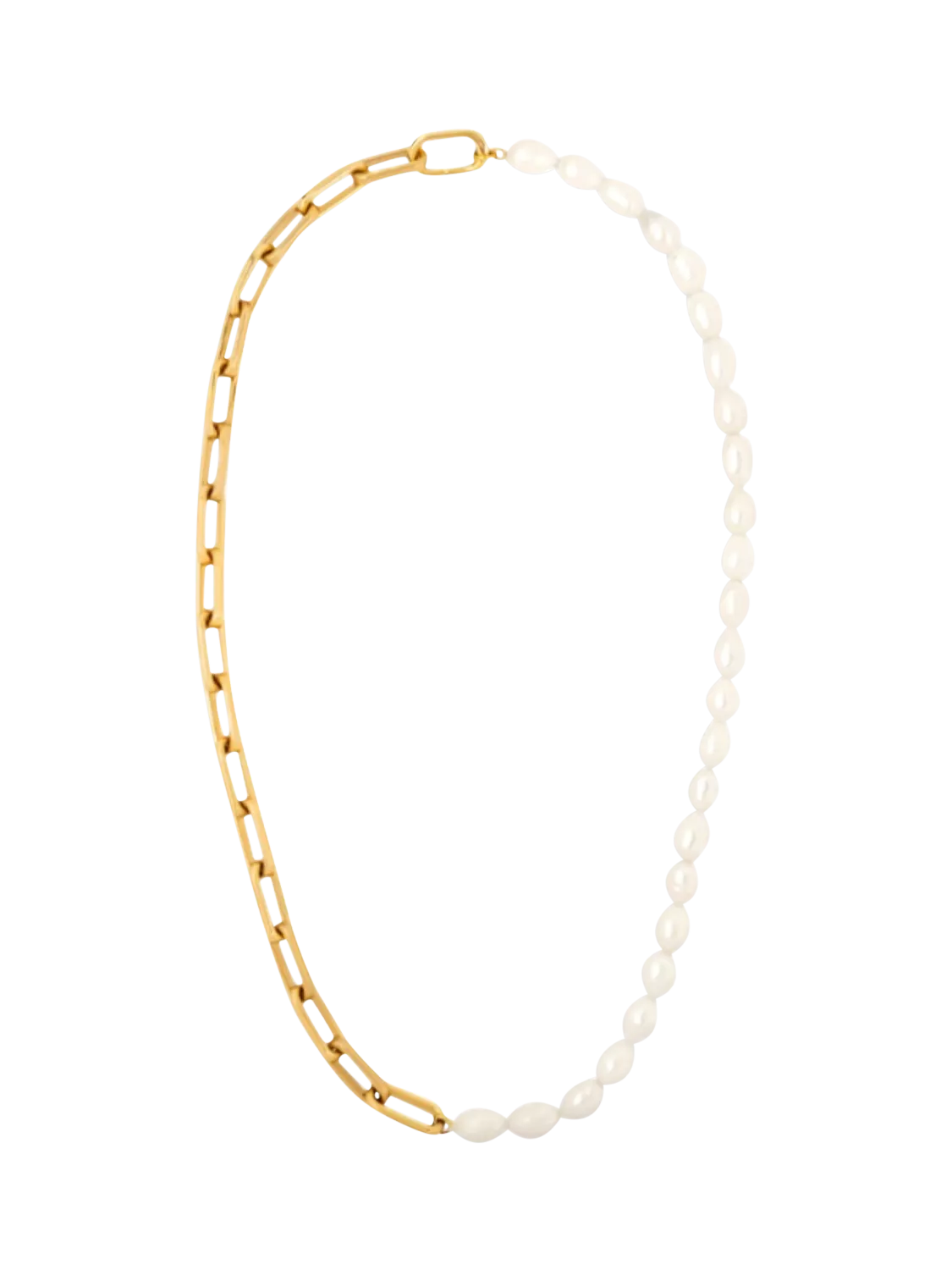 frkl. Mega Half Choker Necklace, Gold/Pearl