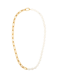 frkl. Mega Half Choker Necklace, Gold/Pearl