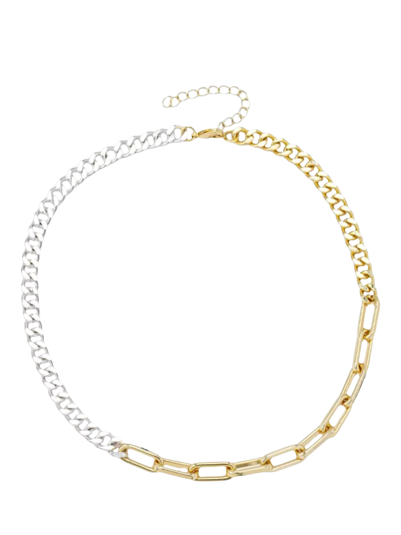 frkl. Link Up Necklace, Gold/Silver