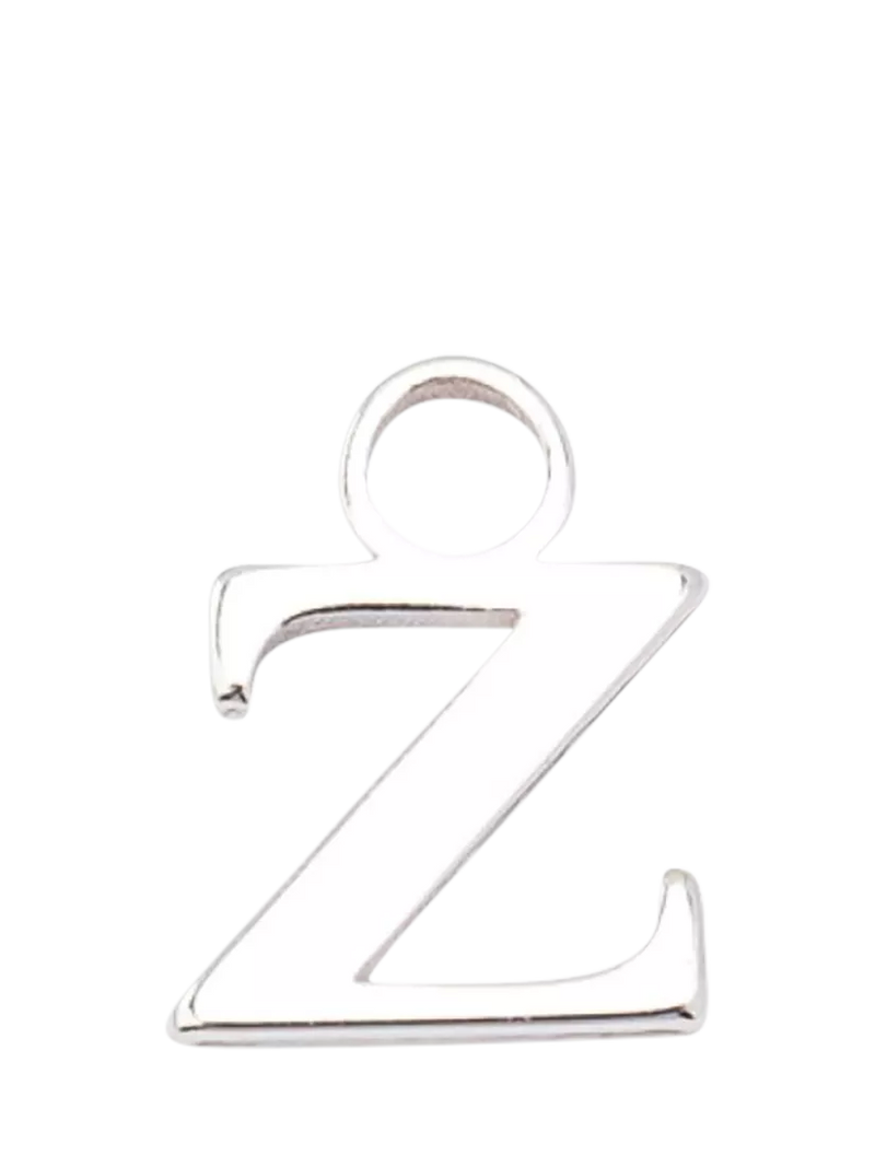 frkl. Lower Case Initial Charm, Silver, Z