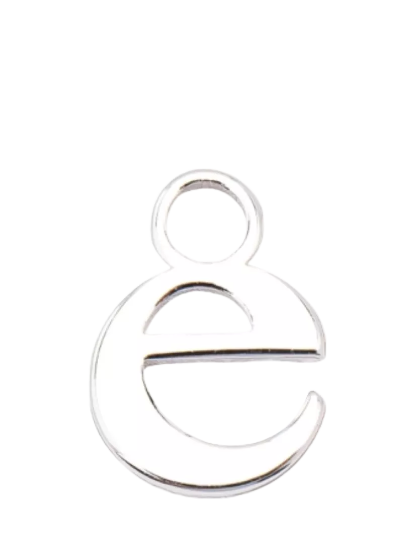 frkl. Lower Case Initial Charm, Silver, E