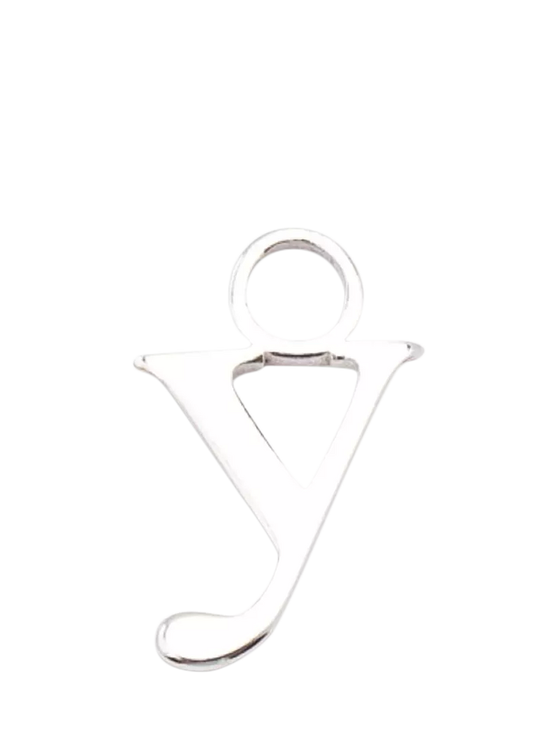 frkl. Lower Case Initial Charm, Silver, Y