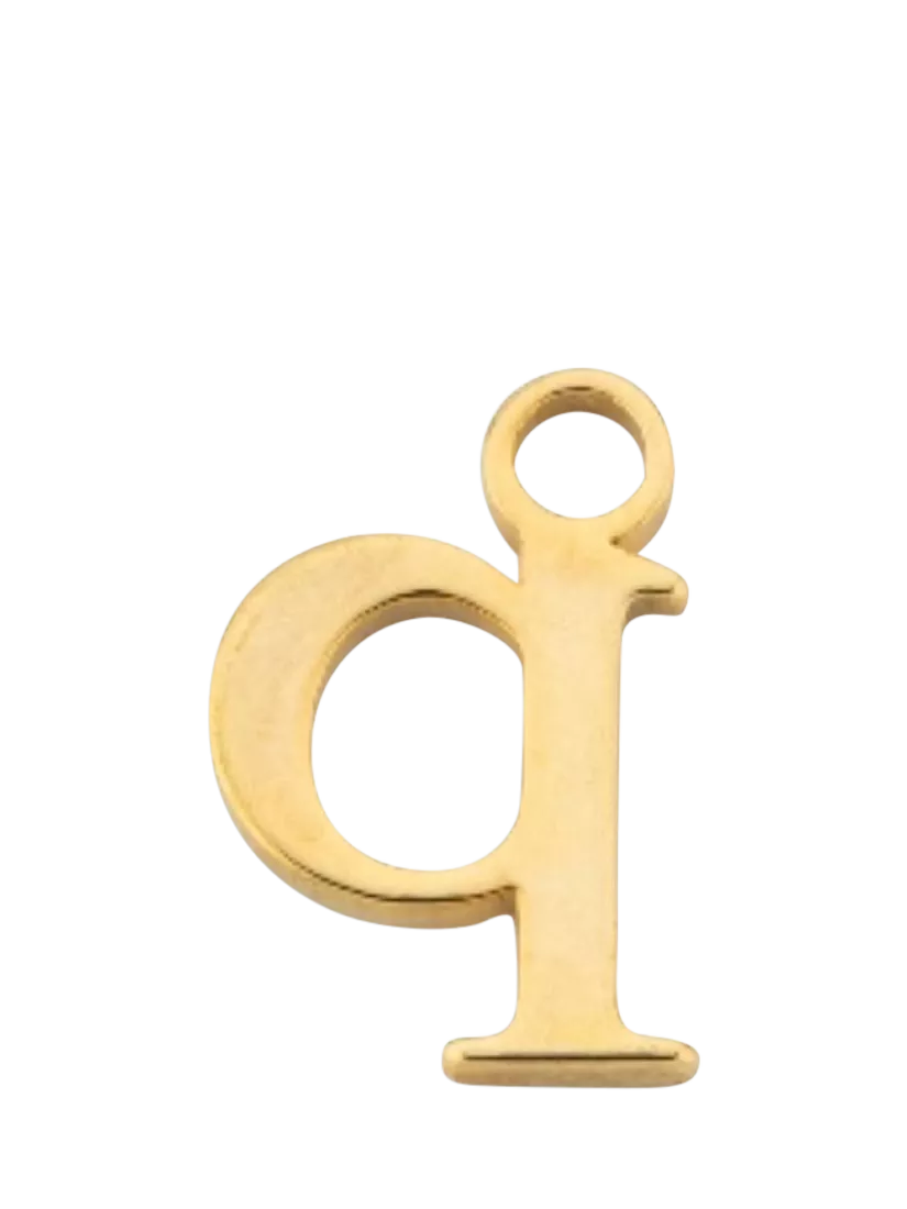 frkl. Lower Case Initial Charm, Gold, Q