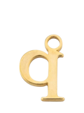 frkl. Lower Case Initial Charm, Gold, Q