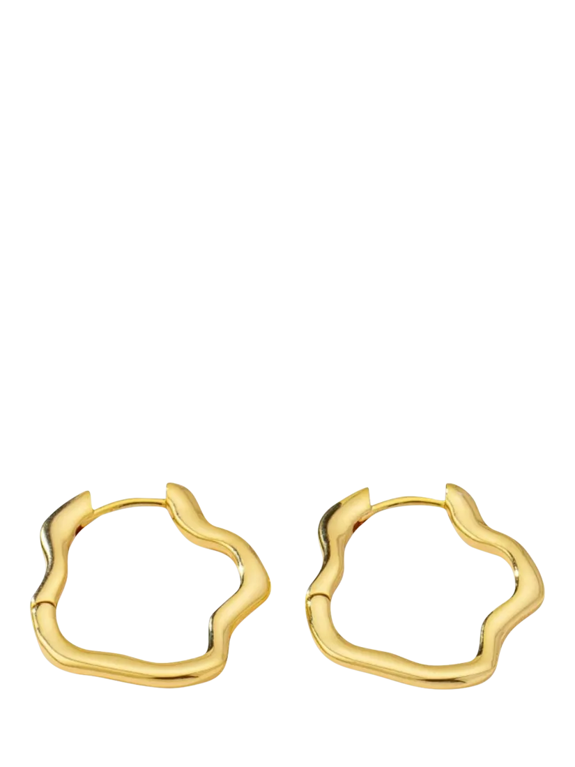 frkl. Cloud Curved Hoop Earrings Gold, imported from the UK