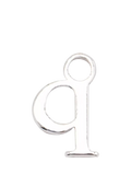 frkl. Lower Case Initial Charm, Silver, Q