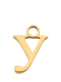 frkl. Lower Case Initial Charm, Gold, Y