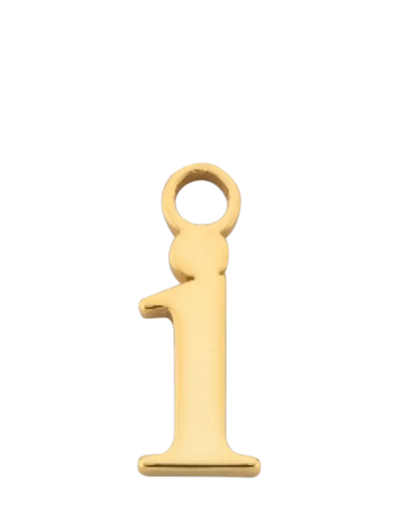frkl. Lower Case Initial Charm, Gold, I