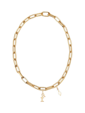 frkl. Initial Pearl Stack Necklace, Gold