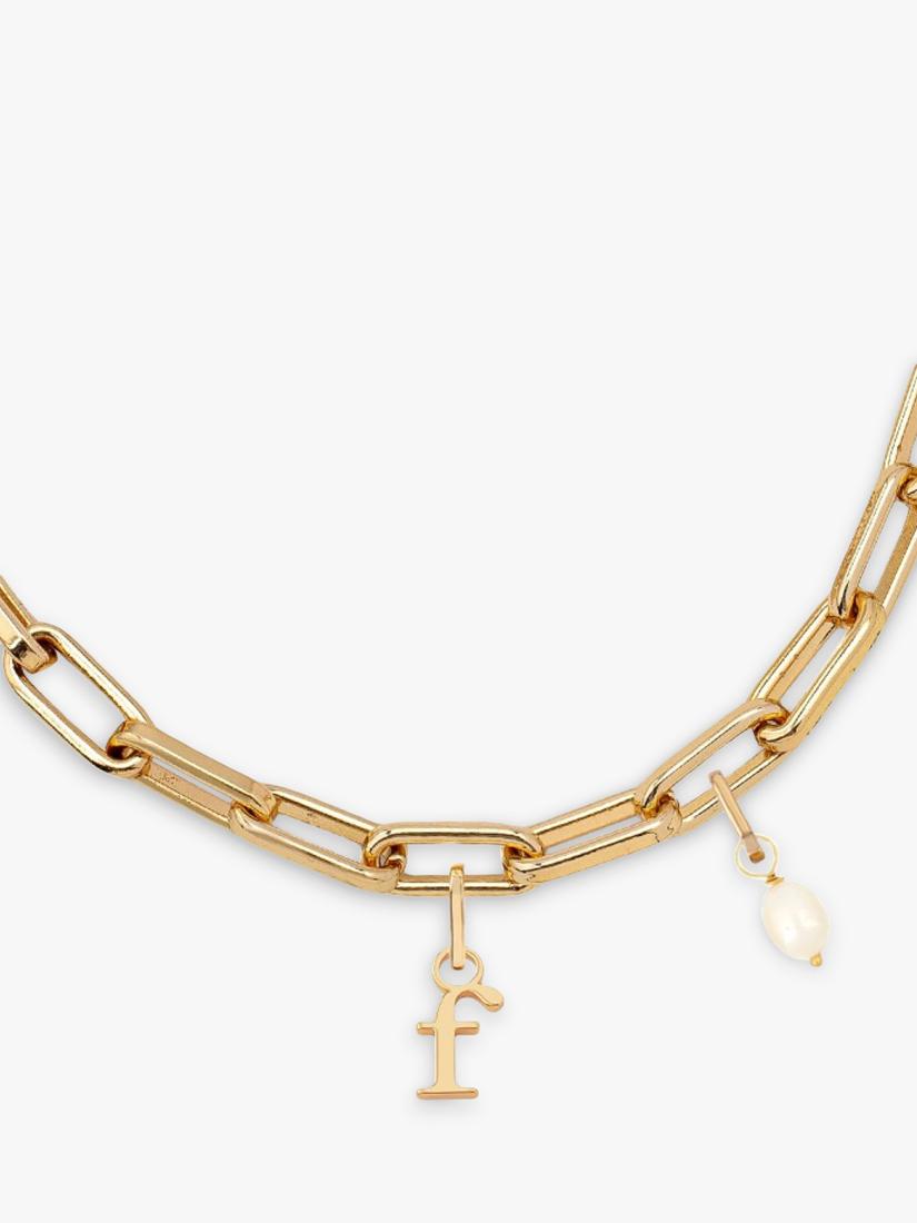 frkl. initial pearl stack necklace gold (British brand)