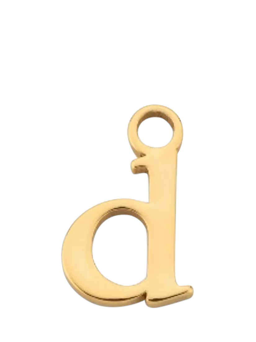frkl. Lower Case Initial Charm, Gold, D
