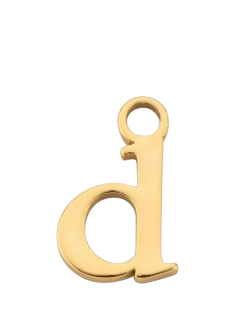 frkl. Lower Case Initial Charm, Gold, D