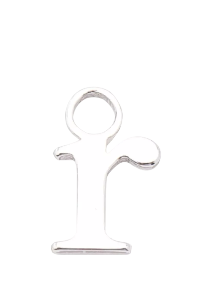 frkl. Lower Case Initial Charm, Silver, R
