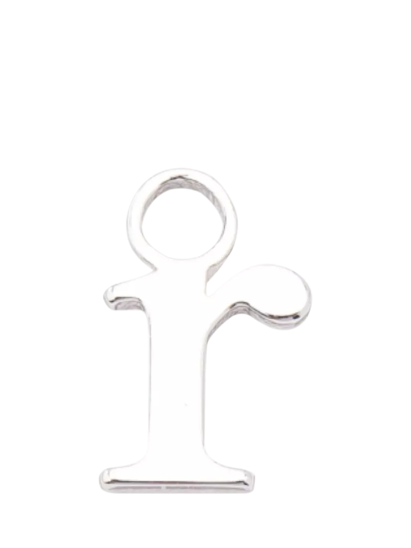 frkl. Lower Case Initial Charm, Silver, R