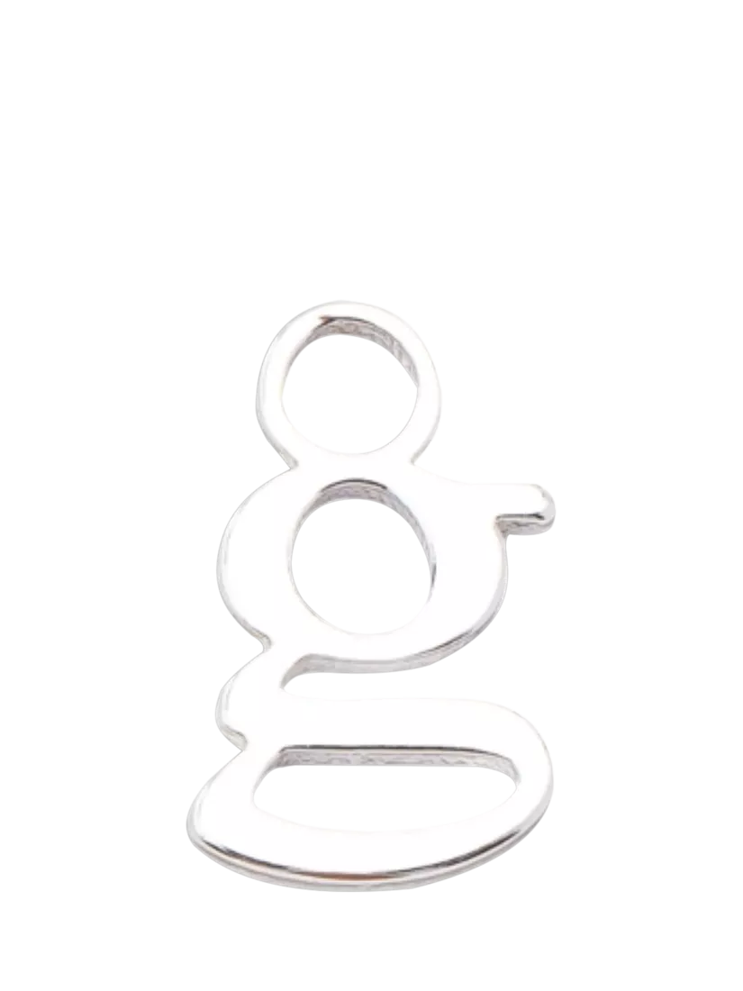 frkl. Lower Case Initial Charm, Silver, G