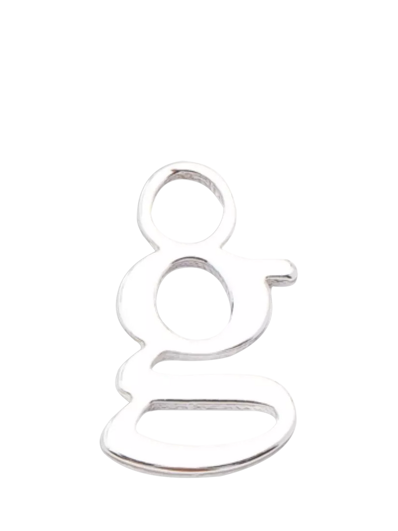 frkl. Lower Case Initial Charm, Silver, G