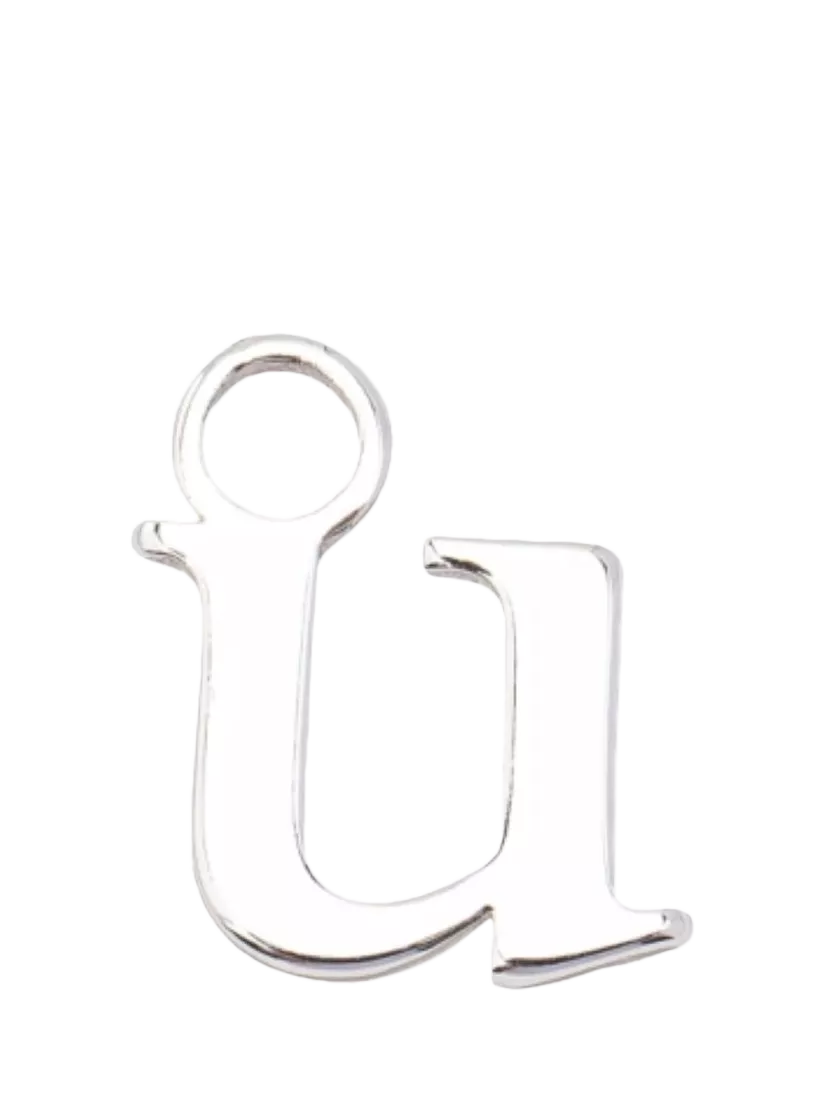 frkl. Lower Case Initial Charm, Silver, U