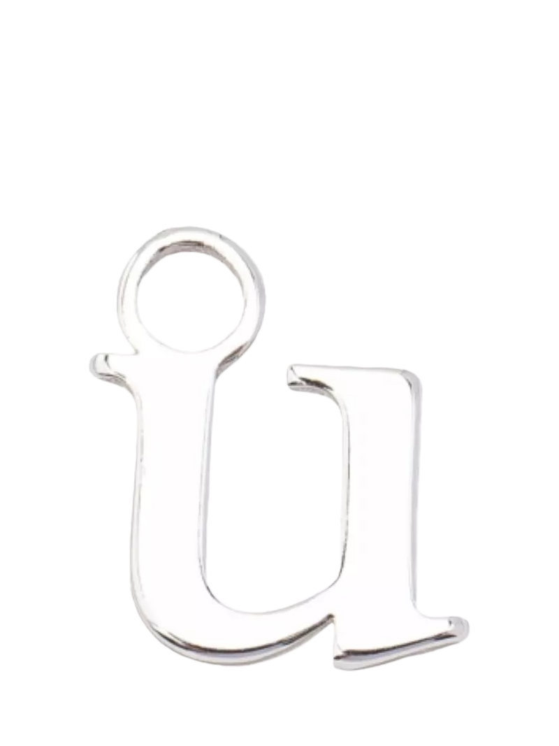 frkl. Lower Case Initial Charm, Silver, U